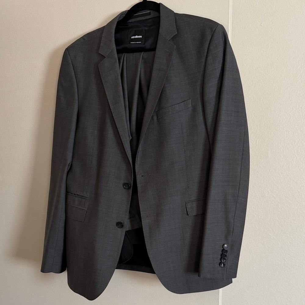 Strellson Charcoal Men's Suit- 2 pieces